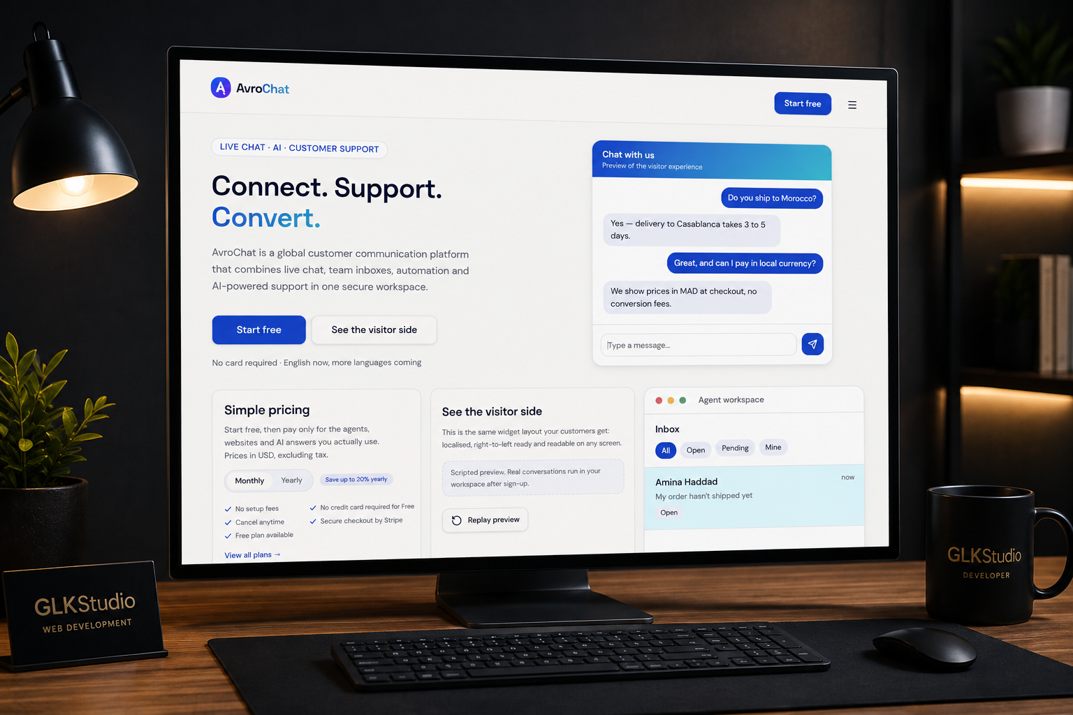 avrochat.com website preview